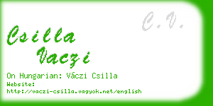 csilla vaczi business card