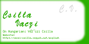 csilla vaczi business card